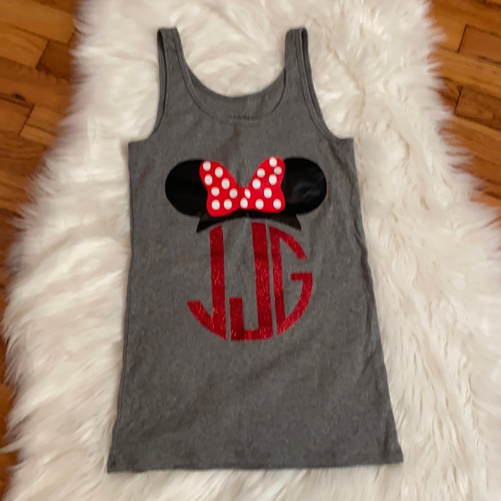 Monogrammed Tank Top for Disney with initials JJG
